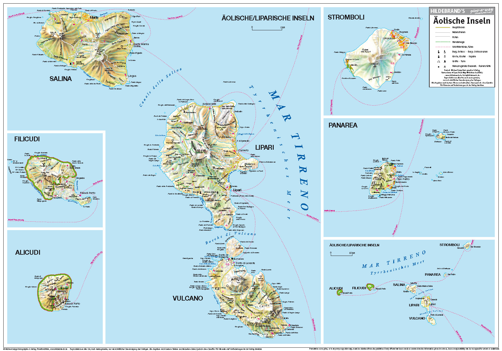 Äolische Inseln Kartenseite